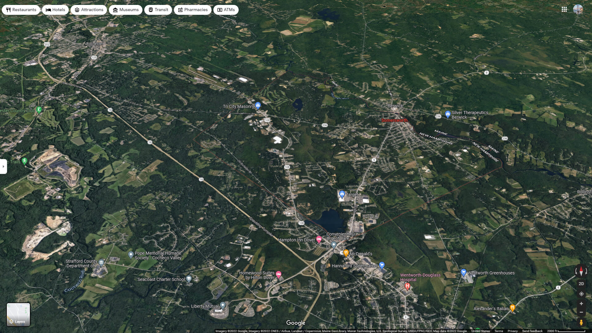 Somersworth Aerial Map New Hampshire